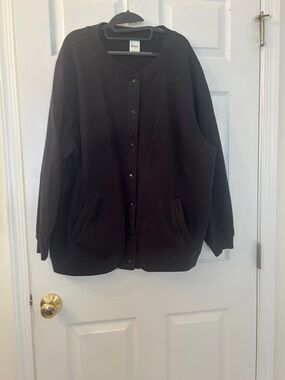 Blair Black Snap-Front Bomber Jacket
